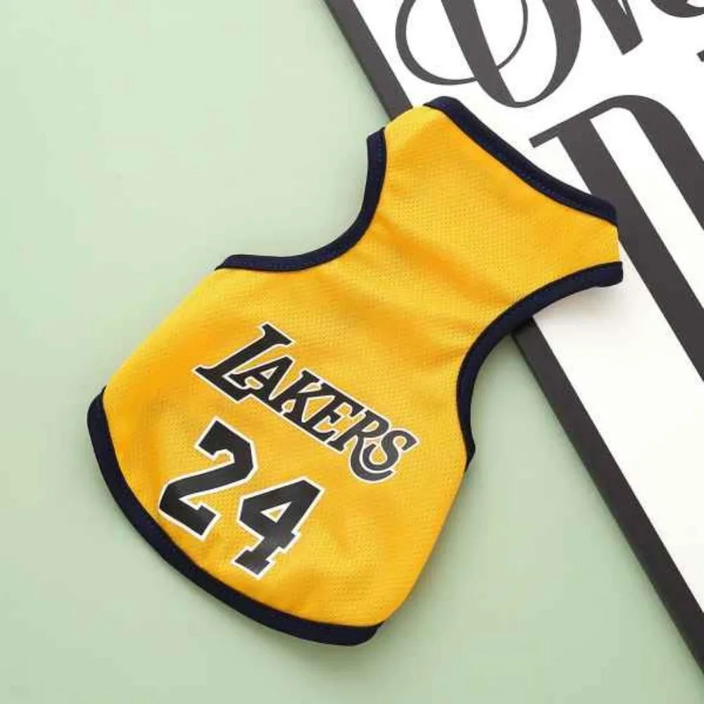 Pet Dog Kobe Bryant XLARG LA Lakers Sport Basketball Jersey Vest Mesh Breathable